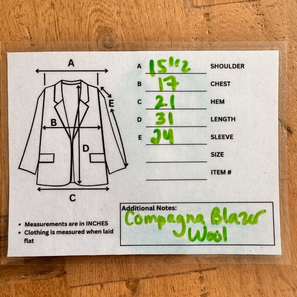 Korean Vintage Compagna Wool Striped Blazer - Picture 9 of 9